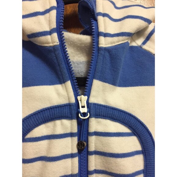 Lululemon Blue/white Stripped Hoodie Jacket Size: 2 - Picture 4 of 6